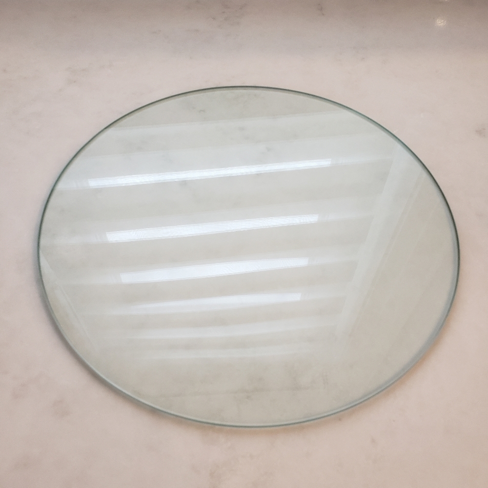 9.5 inch clear glass flat plate